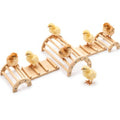 Novabright Wood Chick Perch Chicken Stand Training Perch Roosting Bar Coop Jungle Gym Baby Chick Wooden 5 in 1 Climbing Arch Bridge Platform Stand, Brooder Ladder Ramp Toys for Small Animals Hamsters
