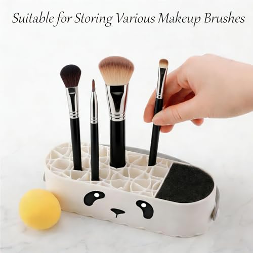 Makeup Brush Cleaner Mat Upgraded 4 in 1 Silicone Makeup Brush Cleaner Bowl Cosmetic Brushes Cleaning Tool Organizer for Storage and Air Drying (Purple)