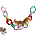 Sugar Glider Toys, Hanging Cotton Rope Ring Climbing Toy for Little Pet, Rat Toys, Sugar Glider Cage Accessories, Exercise Toys for Sugar Glider, Rat, Squirrel, Bird, Other Little Climber （Long） - size: Large