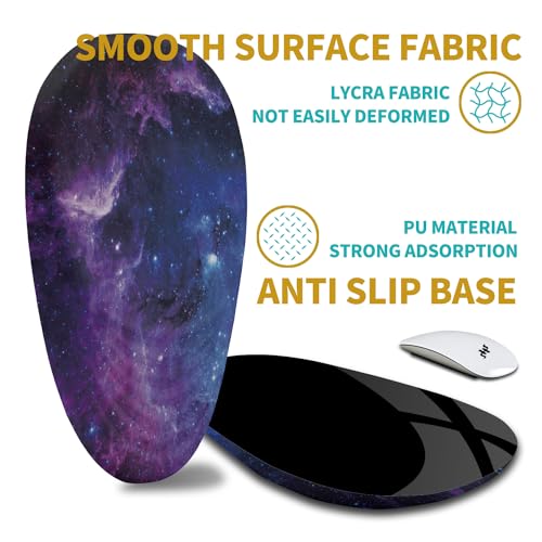 Hokafenle Ergonomic Mouse Pad Wrist Support with Stepped-Wedge Design, Wrist Rest Pain Relief Mousepad Filled with Memory Foam, Carpal Tunnel Mousepad for Wireless Mouse(12x8 inch, Galaxy) - color: KM016-Galaxy