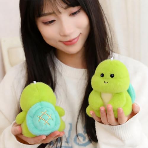 Ditucu Palm-Sized Turtle Stuffed Animals Cute Soft Plush Doll Small Plushies Toys Gifts for Kids Green 6 inch - style: Turtle B