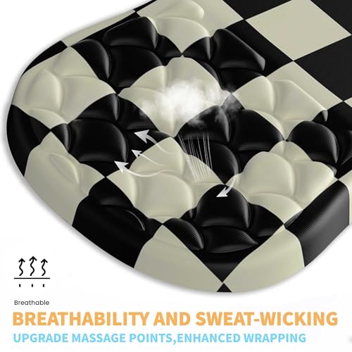 Ergonomic Mouse Pad Wrist Support,Black&White Wrist Rest Mousepad for Carpal Tunnel Pain Relief with Integrated Memory Foam Slope Massage Design - color: H-01