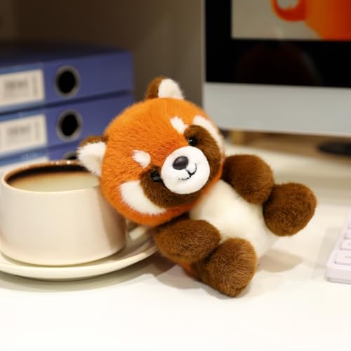Ditucu Palm-Sized Red Panda Stuffed Animals Cute Soft Plush Doll Small Plushies Toys Gifts for Kids Orange 5 inch - style: Red Panda