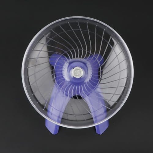 Silent Hamster Exercise Running Wheel Flying Saucer, Purple | Non-slip surface, smooth & quiet spinning, durable plastic, encourages healthy exercise, for dwarf hamsters/mice/gerbils - color: Purple