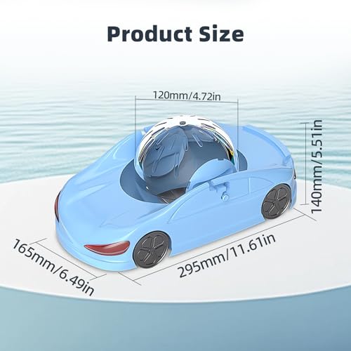 Silent Hamster Exercise Ball, with Ventilated Design - Safe & Durable Fitness Toy for Night Use, Non-Slip Surface & Removable Cover Small Pet Running Wheel for Hamsters, Gerbils, Mice (Blue)