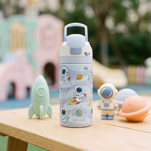 Astronaut Kids Insulated Stainless Steel Water Bottle 16 Oz, Travel Tumbler for School, Sports for Boys, Birthday, Back To School - color: Astronaut