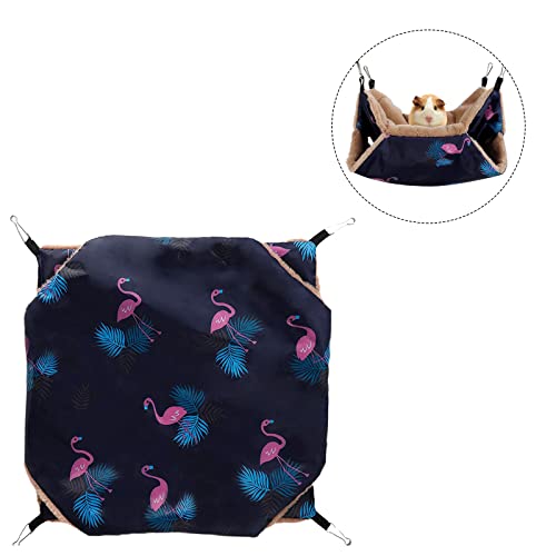 Pet Hammock, Rat & Rabbit Plush, Chinchilla Swing Nest, Small Pet Cage Hammock, Keep Warm, Hamster Hanging Bed, 13.39in x 13.39in, Pink, Solid, Rectangular, Wear Resistant