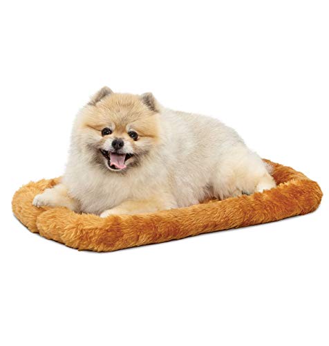 MidWest Homes for Pets QuietTime XS Dog Bed - Cinnamon Faux Fur Bolster, Ultra-Soft and Machine Washable, Fits 22-Inch Crates and Carriers, for Small Dogs and Cats - color: Cinnamon, size: 22 Inch