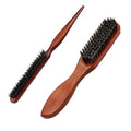 2 PCS Boar Bristle Hair Brush Set for Men Women Bristle Hair Brush for Slick Back Wet Hair and Beard Grooming Rat Tail Comb Teasing Comb Edge Beard Brush for Slicking Hairs (2PCS) - color: 2PCS