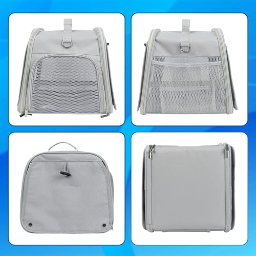 Small Bird Carrier Bag, Portable Travel Parrot Parakeet Carrier Cage with Perch and Easy Clean Tray, Lightweight Bird Backpack for Vet Visit Shopping and Outdoor Adventure - size: 12.0"L x 12.0"W x 11.0"H
