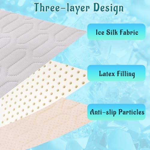 Cooling Mat for Dogs, No-Gel Ice Silk Pet Pad(Gray,L) | Washable Anti-Slip Pet Cooling Mat for Dogs and Cats, Crates and Car Seats - color: Gray, size: 28"x22"