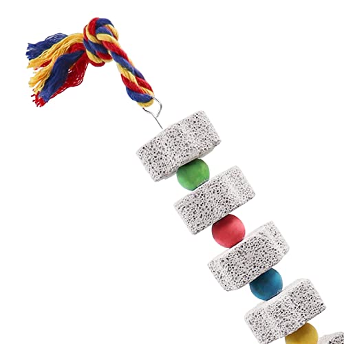 2 Pack Large Chicken Chewing Toy, Chick Beak Grinding Calcium Stone with Bells, Cage Accessories for Bird Parrot Cockatiel Parakeet Budgies Rat Hamster Rabbit Bunny African Grey Guinea Pig Chinchilla - color: White