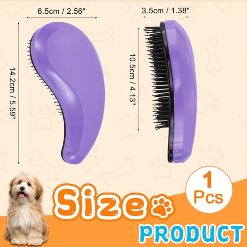 Small Dog Brushes, Grooming Brushes Puppies Hair Remover (Light Purple, 2 Pcs) - color: Light Purple