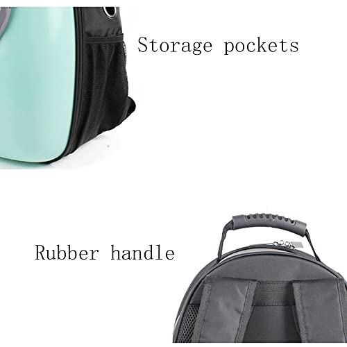 Pet Travel Carrier, Cat Dog Dome Space Capsule Bubble Backpack, Portable Waterproof Breathable Knapsack for Hiking, Traveling (Green 1) - color: Green 1