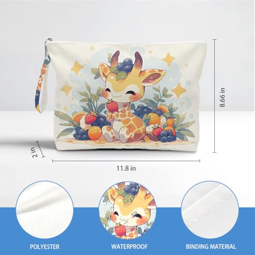 ENGVZ Wet Dry Bag, Waterproof Travel Pouch, Large Zipper Bag For Swimsuits, Diapers, Toiletries, Makeup, Women And Girls Cute Baby Giraffe - color: Cute Giraffe