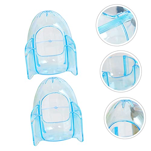 BESPORTBLE 2pcs Sturdy Easy- Pet Hamster Bathtub Small Animal Grooming Quality Plastic Fashionable Design Random Color