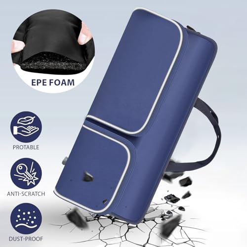 Keyboard Carrying Case for Logitech MK270 MK345 MK335 MK955 | For Office Users, Commuters, and Travelers; Organizer with Mouse and USB Receiver Pocket, Case Only - Blue - color: blue