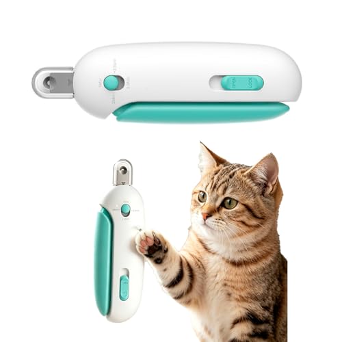 Anti-Splash Pet Nail Clipper with Built-in Hidden Nail File, Adjustable Opening, for Cats, Rabbits, Guinea Pigs, Birds