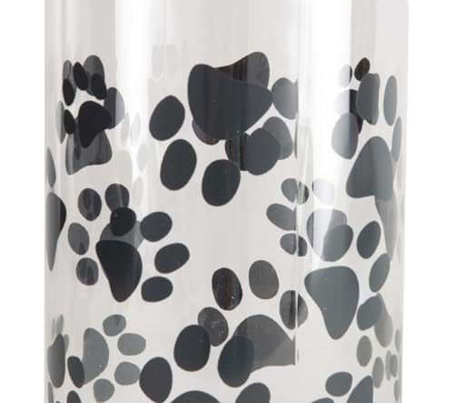 Lixit® Dog Treat Plastic Jar - Airtight Food and Treat Storage Jars for Dogs, Cats, Small Animals and Birds - Made in USA (Paw Prints - Gray, 128 Ounce) - size: 128 Ounce