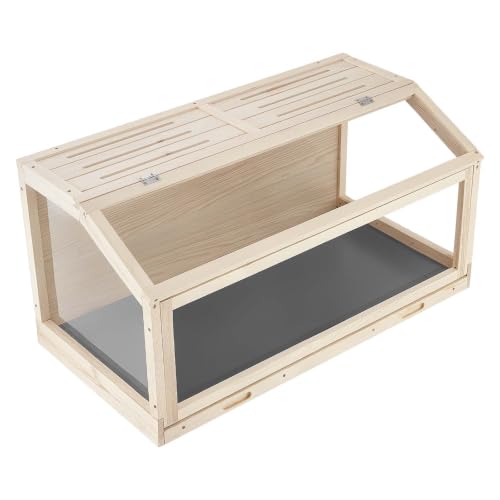 VEVOR Wooden Hamster Cage 39.4"x20.5"x19.9" 270° Viewing Hamster Habitat, Chewproof Acrylic Small Animal Cage with Openable Top, Large Pet Enclosure for Syrian/Dwarf Hamsters, Guinea Pigs & Gerbils - size: 39.4"L x 20.5"W x 19.9"H
