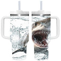AMZUShome Shark Gifts.40oz Shark Tumbler with Handle.Shark Lover Cup Gift.Birthday Christmas shark Tumblers Gift for Women Men. - style: Shark