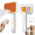 3-in-1 Pet Grooming Brush with Cool Mist & Self-Cleaning Deshedding Tool for Dogs Cats, Extra Wide Comb, Visible Water Window, Gentle for All Coats & Sensitive Skin - Ideal for Spring Shedding