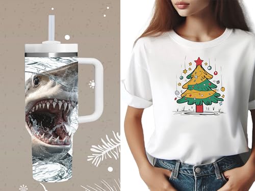 AMZUShome Shark Gifts.40oz Shark Tumbler with Handle.Shark Lover Cup Gift.Birthday Christmas shark Tumblers Gift for Women Men. - style: Shark