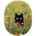 Rimilak Small Mouse Pad 6 x 8 Inch, Irregular Mini Mousepad, Grass Cat | Non-Slip Rubber Base, Waterproof Compact Mouse Mat for Laptop Computer Wireless Mouse Keyboard Home Office Travel - color: Green Grass Cat, size: 8L x 6W inches