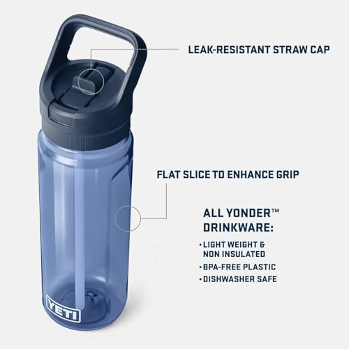 YETI Yonder 750 ml/25 oz Water Bottle with Yonder Straw Cap, Olive - color: Olive, size: 25 Ounces