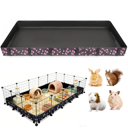 DZWLKJ Waterproof Guinea Pig Cage Liner,Washable Tarp Bottom Base,Cherry Graphic,36"x60", Reusable for Rabbit, Chinchilla, Hedgehog, Ferret & Other Small Animals. - size: C&C 3x5(36x60 inches)
