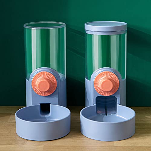 Pet Hanging Automatic Feeders Drinking Bowls 33.8oz, Auto Gravity Pet Feeding Water Set, Cage Pet Feeding Bowls Dispenser for Cats Dogs Puppy, Rabbit Hamsters Chinchilla Hedgehog (Blue-Water) - color: Blue-Water