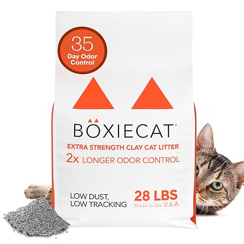 Boxie Extra Strength Clumping Cat Litter Multi Cat 35 Day Odor Control 28lb - size: 28 lb