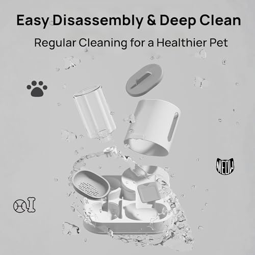 Automatic Cat Feeder and Water Dispenser 2-in-1 Food Bowl Station | Gravity Station for Small Cats Dogs Kitten Puppy, Auto Feeding Supplies, Automatic Cat Food and Water Dispenser