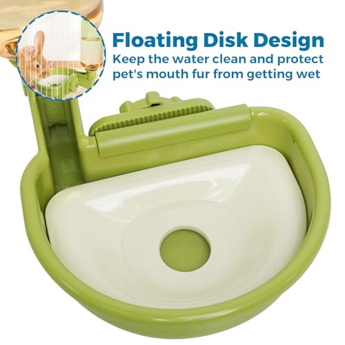 VANNON Gravity Pet Water Bowl, 16oz Anti-Splash Dispenser, Gradient Green | Anti-splash gravity water bowl with a floating disk helps reduce spills while keeping water cleaner for everyday hydration. - color: E-Gradient Green, size: 16oz
