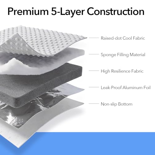 2-in-1 Cooling Mat for Cats Small Dogs, 12"x20", S | 2 SAP Gel Inserts + Q-Max>0.4 Ice-Silk, Waterproof, Machine Washable, Crate Indoor Outdoor - size: Small 12"x20"