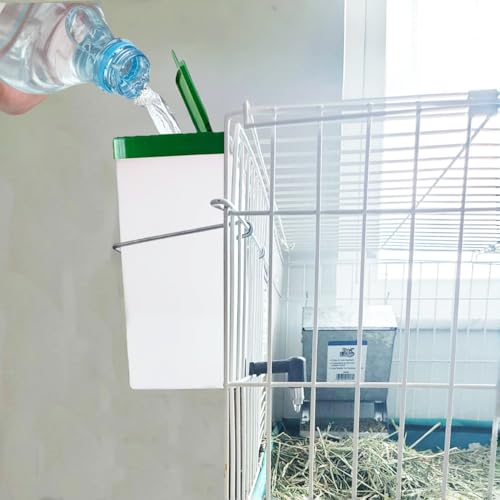 2Pack Rabbit Water Bottle for Cage, 32oz Small Animal Water Dispenser Water Bottle for Small Pet/Bunny/Ferret/Hamster/Guinea Pig/Rabbit/Chinchilla/Mouse/Rat/Gerbil (Clear, 2 Pack 32 Ounce) - size: 2 Pack 32 Ounce