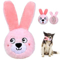 Fida Squeaky Dog Toys for Aggressive Chewers, 3 in 1, Tough Dog Ball | Dog Chew Toys with 3 Layers, to Keep Them Busy, Interactive for Small, Medium and Large Dogs, Gift Box, Bunny - color: Pink Bunny