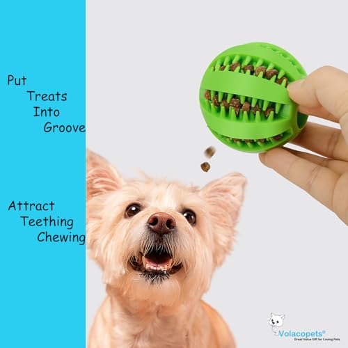 Volacopets 5 Different Functions Interactive Dog Toys, Puzzle Toys, Dog Balls for Medium Large Dogs, Dog Squeaky Balls, Food Treat Dispensing Toys - size: Medium Large (5 Pack)