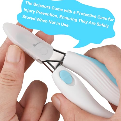 Rabbit Teeth Cutter,Premium Stainless Steel Bunny Tooth Nipper Teeth,5.3inch Tooth Cutter Scissor Sharp and Fast, Safe for Rabbits,for Guinea Pig Chinchilla Bunny Other Small Animals.(Blue)