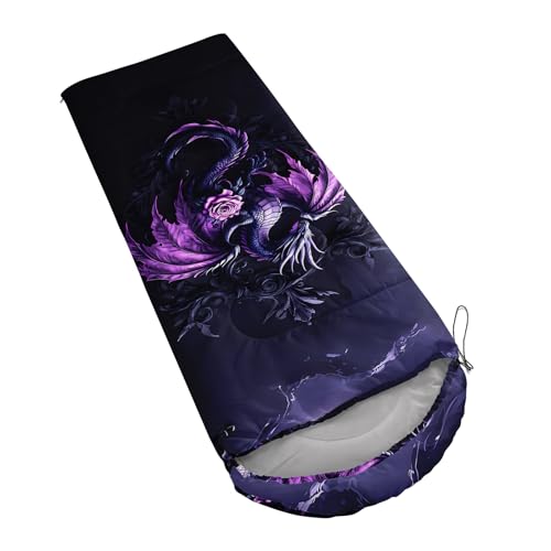Camping Sleeping Bags Warm & Cool Weather Waterproof Backpacking Sleeping Bag All Seasons Camping, for Adult Kids Boy Girls Camping Gear Equipment, Traveling - color: A-Dragon1