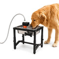 2 Gallon Elevated Large Dog Water Bowl, Automatic Dog Water Bowl Dispenser, 4 Adjustable Height Raised Dog Bowl Stand for Large Breed Relief Joint Pressure, Easy Clean for Indoor & Outdoor Uses - size: 256 oz