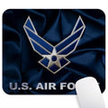 US Air Force Patriotic Military Mouse Pad, Navy Blue Satin Art Desk Mat | American Armed Forces,9.5"x 7.9", Cute Smooth & Anti-Slip Mousepad, USAF Veteran Gift - color: Navy Blue