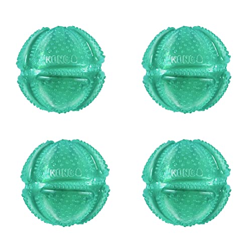 KONG Squeezz Dental Ball - Dog Toy for Cleaning Teeth - Flexible Chew Toy for Gentle & Mild Chewers - for Medium/Large Dogs | Flexible Squeezable Dental Toy for Gentle & Mild Chewers, Helps Clean Teeth & Gums During Engaging Play - style: Ball