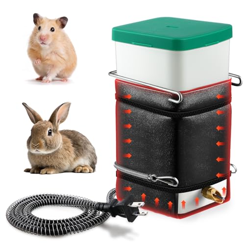 Saillong 1 Pack Rabbit Water Bottle, 32 oz No Drip Heated Water Bottle | For Rabbit, Hamster, Guinea Pig, Ferrets, Birds, Mouse, Cockatiel, Rats, Other Small Animal Pet, No Leak & Mess Mount Drinker