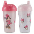 Disney Toddler Sippy Cups for Girls | 10 Ounce Minnie Mouse Sippy Cup Pack of Two with Straw and Lid | Durable Blue Leak Proof Travel Water Bottle for Toddlers