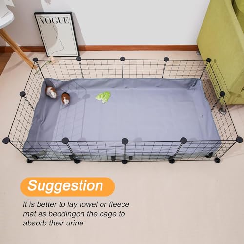 DZWLKJ Guinea Pig Cage Liner Tarp Bottom Waterproof and Washable Base Also for Rabbits, Bunny, Chinchesillas, Hedgehog, Ferrets and Other Small Animals(36x60 inches) - size: C&C 3x5(36x60 inches)