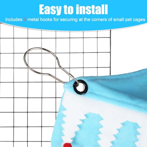 Guinea Pig Corner Hideout, Hanging Ferrets Habitat Hideaway, 3-Side Small Animal Hammock Toy for Hamsters, Squirrels, Chinchillas, Rabbits, Hedgehogs - color: pink