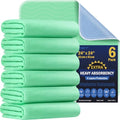 6 Pack 24” x 24” Extra Heavy Absorbency Washable Underpads Bed Pads | WaterProof Nursing Pads Incontinence, Reusable Washable Pee Pads for Dogs, Diaper Changing & Adults, Washable Puppy Pads - size: 6 Pack - 24" x 24"