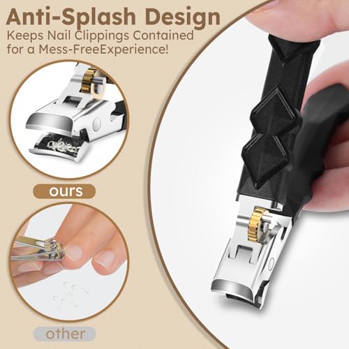 Heavy Duty Toe Nail Clippers for Thick Nails, Nail Clippers for Men Seniors | Long Handled Toenail Clipper with Wide Jaw Opening, Slanted Angled Head and Ultra Sharp Cutter - style: Baroque