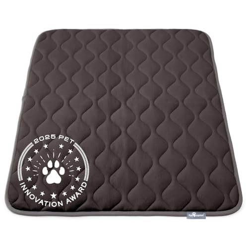 Paw Inspired Washable Padded Crate Mats for Dogs, Gray, 41x28 Inch | Fits 42-inch Kennels, Leakproof, Waterproof Bottom, Plush Dog Pad, Pet Bed - color: Gray, size: 42 Inch